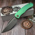 BergBlades Mini Alpha Frame Lock Green Stonewash Ti 3.1" S90V Dark Stonewash by EDC Lifestyle