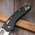 Microtech Stitch Ram-Lok Black Fluted Aluminum S/E Stonewash Partial Serrated 169RL-11FL - Preowned