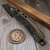 Microtech Stitch Ram-Lok Baker Forge Coppermai Elite Damascus Live Wire Carbon Fiber w/Bronze Ti Accent & Bronze Stainless HW Marfione Select 169RL-16MS2 - Preowned