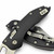 Microtech Stitch Ram-Lok Black Aluminum 3.7" S/E Stonewash Full Serrated 169RL-12