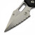 Microtech Stitch Ram-Lok Black Aluminum 3.7" S/E Stonewash Full Serrated 169RL-12