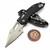 Microtech Stitch Ram-Lok Black Aluminum 3.7" S/E Stonewash Full Serrated 169RL-12 by EDC Lifestyle