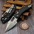 Microtech Stitch Ram-Lok Black Aluminum 3.7" S/E Stonewash Full Serrated 169RL-12 by EDC Lifestyle