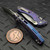 Microtech Amphibian Mini Ram-Lok Galactic Purple Slab Side Titanium 3.25" S/E Stonewash Blue Ti Accent Marfione Select 137MRL-10MS16