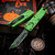Microtech UTX-85 Gen IV Green Ghoul 3.10" T/E Full Serrated 12334-3OOS by EDC Lifestyle