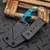 Bastinelli BB Drago Tiffany Blue Serrated Fixed Blade