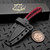 Bastinelli Knives Sin Fixed Blade Black PVD Red Twist Wrap