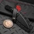 Bastinelli Knives Sin Fixed Blade Black PVD Black Twist Wrap + Skull Menuki