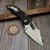 Microtech Stitch Auto Black S/E Stonewash Partial Serrated 169-11 S/N 15051 - Preowned by EDC Lifestyle