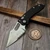 Microtech Stitch Auto Black S/E Stonewash Partial Serrated 169-11 S/N 15051 - Preowned by EDC Lifestyle