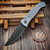 Pro-Tech Knives Brend Classic Auto Grey Diamond Texture W/ Black Lip Pearl Button 3.35" DLC Magnacut