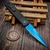 Pro-Tech Knives Godfather Black Jigged W/ Sapphire Blue Hardware 4" Sapphire Blue 154CM