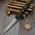 Microtech Marfione Select Nemesis IV 1152-10MS2 4.4" D/E Stonewash Galactic Gold Titanium Accents Blue Titanium