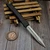 Microtech Marfione Select Nemesis IV 1152-10MS2 4.4" D/E Stonewash Galactic Gold Titanium Accents Blue Titanium