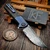 Custom Knife Factory CKF Trueman Full Dress Carbon Fiber/Zircuti 3.55" Damasteel