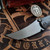Borka Blades & Ti2 Design Collaboration SBHF Chisel Tanto Etched Skulls Titanium Handle