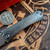 Borka Blades & Ti2 Design Collaboration SBHF Chisel Tanto Etched Skulls Titanium Handle