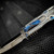 Marfione Custom Dirac Double Edge Mirror Polish Satin Finish Steel Steel w/QTPT Carboquartz & Ringed Blue Ti HW Serial #001