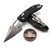 Microtech Stitch Ram-Lok Black Fluted G-10 3.70" S/E Partial Serrated Stonewash 169RL-11FLGTBK by EDC Lifestyle