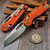 Microtech MSI Ram-Lok Orange Tri-Grip Polymer 3.85" S/E Stonewash 210T-10PMOR By Edc Lifestyle