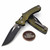 Microtech Amphibian Manual Ram-Lok OD Green Fluted Aluminum 3.88" S/E Black 137RL-1FLOD By Edc Lifestyle