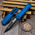 Microtech Hera II Mini Blue 2.90" Bayonet Black 1701M-1BL
