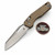 Microtech MSI Ram-Lok Tan Fluted G-10 3.85" S/E Partial Serrated Stonewash 210-11FLGTTA By Edc Lifestyle