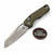 Microtech MSI Ram-Lok OD Green Fluted G-10 3.85" S/E Partial Serrated Stonewash 210-11FLGTOD By Edc Lifestyle