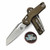 Microtech MSI Ram-Lok 30th Anniversary Dark Earth Tri-Grip Polymer 3.85" S/E Stonewash 210T-10PMDE30 By Edc Lifestyle
