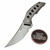 Reate Velocity Titanium Bead Blast Folder w/Holes Belt Satin 3" Elmax Clip Point
