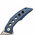 Reate Velocity Blue Titanium Folder w/Bronze Holes Belt Satin 3" Elmax Clip Point