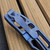 John Gray Slitter V2 Titanium Frame Lock Folder Ported Blue Technocarbon 4.0" Magnacut