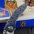 Borka Blades Ti2 Design Blue Natas Stitch Two Tone M390 Blade