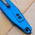 Microtech Socom Elite Manual 160-1BL Blue Single Edge Black Standard - Preowned