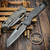 Microtech MSI Ram-Lok Natural Clear Frag Aluminum 3.85" S/E Full Serrated Apocalyptic 210-12APFRNC