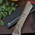 MICROTECH KNIVES 4.2" M390 SANTOKU KNIFE STONEWASH STANDARD TAN G-10 3300-10TA