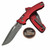 Microtech Amphibian Manual Ram-Lok Red Fluted Aluminum 3.88" S/E Apocalyptic 137RL-10APFLRD By Edc Lifestyle