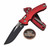 Microtech Amphibian Manual Ram-Lok Red Fluted Aluminum 3.88" S/E Black 137RL-1FLRD By Edc Lifestyle