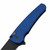 Pro-Tech Knives Malibu Button Lock Flipper Blue Handle, Black DLC Magnacut 3.3" Reverse Tanto Blade 5403-Blue
