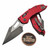 Microtech Stitch Ram-Lok 169RL-10APFLRD Red Fluted Aluminum Apocalyptic Standard