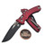 Microtech Amphibian Manual Ram-Lok Merlot Fluted Aluminum 3.88" S/E Black 137RL-1FLMR By Edc Lifestyle