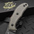 Bastinelli Chopper Fixed Blade Black Micarta PVD Combo Serrated