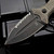 Bastinelli Knives Telum Fixed Blade Dark Stonewash Green Micarta Combo Serrated