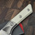 MICROTECH KNIVES 6" M390 SANTOKU KNIFE STONEWASH STANDARD TITANIUM BOLSTER IVORY G-10 3200B-10IV