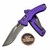 Microtech Amphibian Manual Ram-Lok Purple Fluted Aluminum 3.88" S/E Partial Serrated Apocalyptic 137RL-11APFLPU By Edc Lifestyle