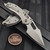 Microtech Stitch Ram-Lok 169RL-10MS4 Titanium Slab Stonewash Marfione Select Flamed Ti Accent