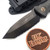 Microtech 114M-3DLCCFS Socom Alpha Mini Fixed DLC Tanto Blade Full Serrated Carbon Fiber Handles