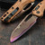 Microtech MSI Ram-Lok 210-16FRMS3 Marfione Select Stonewash Frag Copper Handle Baker Forge Blued(Purple) Coppermai Damascus w/Purple Ti Accent DLC HW