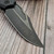 Heretic Wraith Auto V4 3.6" DLC Bowie Blue Tritium Button Damtanium Camo Carbon Inlay - Preowned