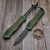 Heretic Knives Hydra V4 OD Green Single Action Auto 3.75" DLC Single Edge Magnacut H407-6A-GRN